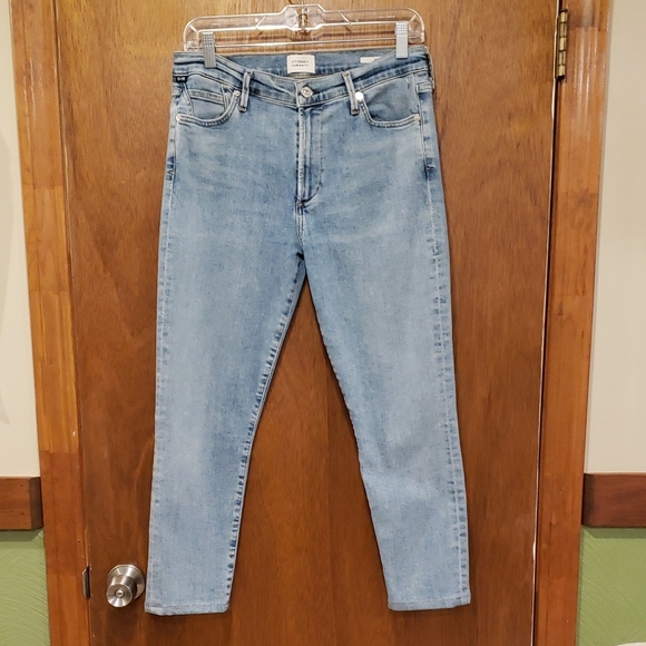 Citizens Of Humanity Denim - Citizens Of Humanity Medium Light Wash Blue Denim Jeans-Rocket Ankle